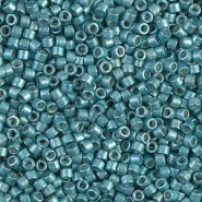 Miyuki delica kralen 11/0 - Galvanized semi-frosted dark aqua DB-1183